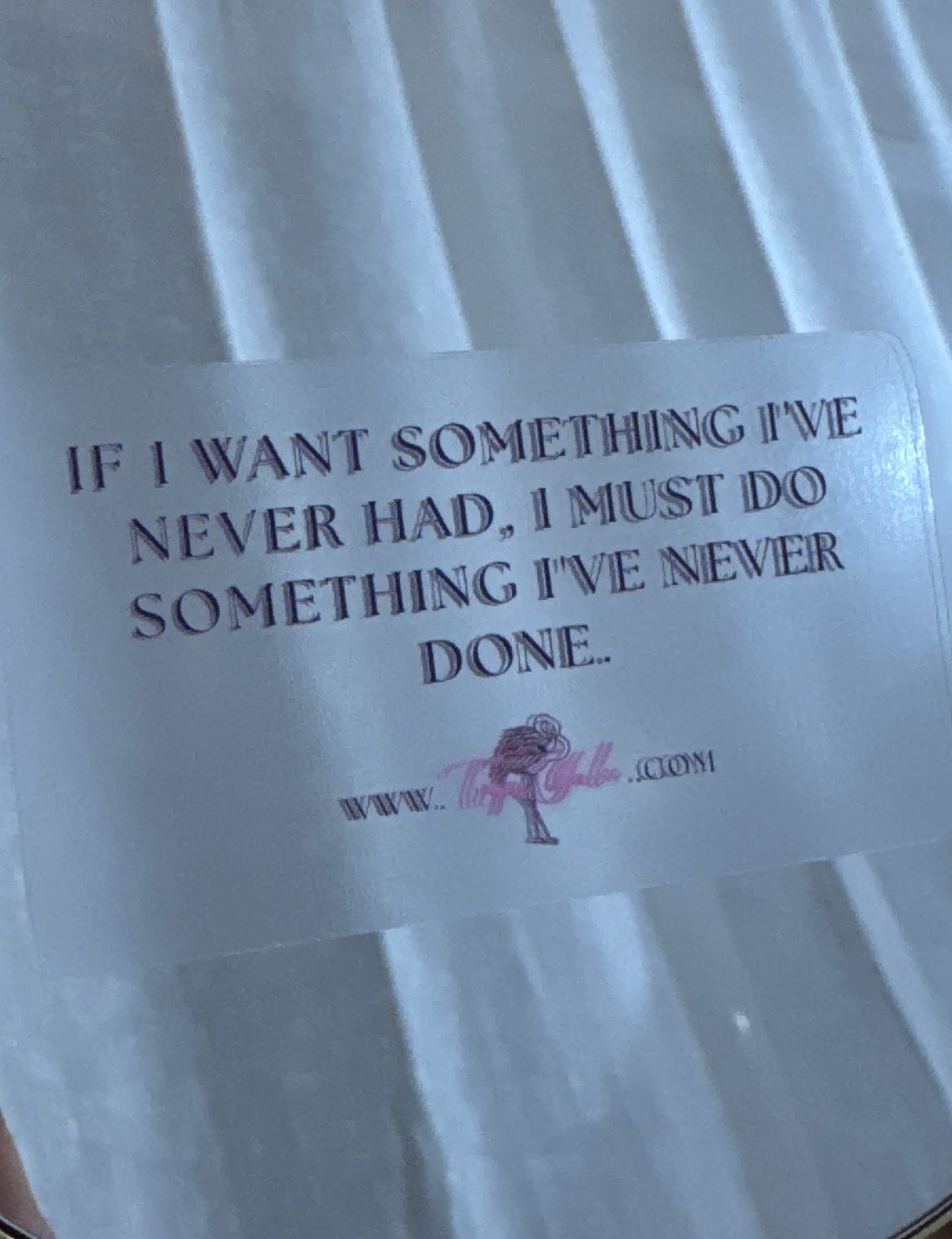 If I want, I must do