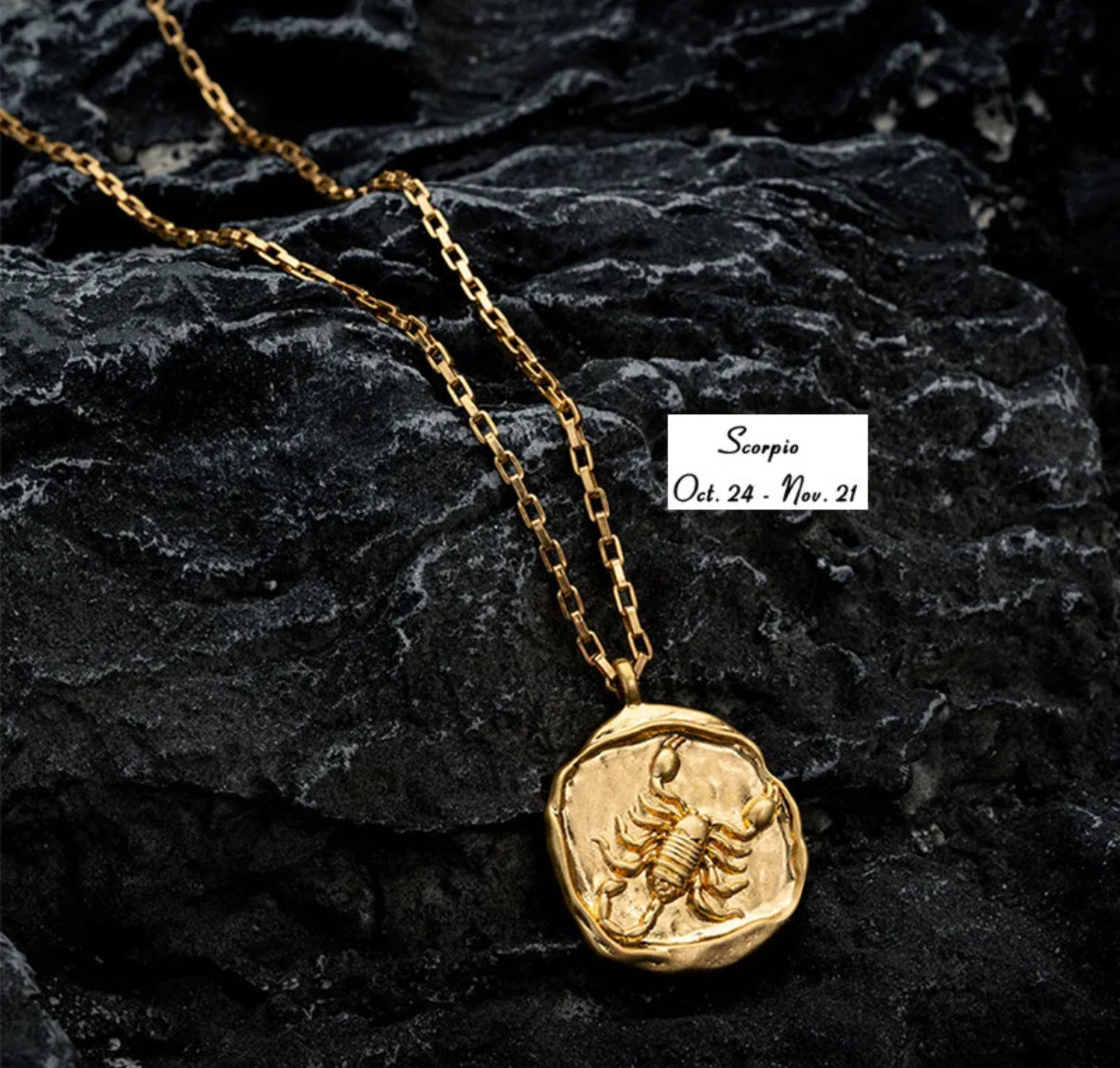 Gold Coin Zodiac Necklace