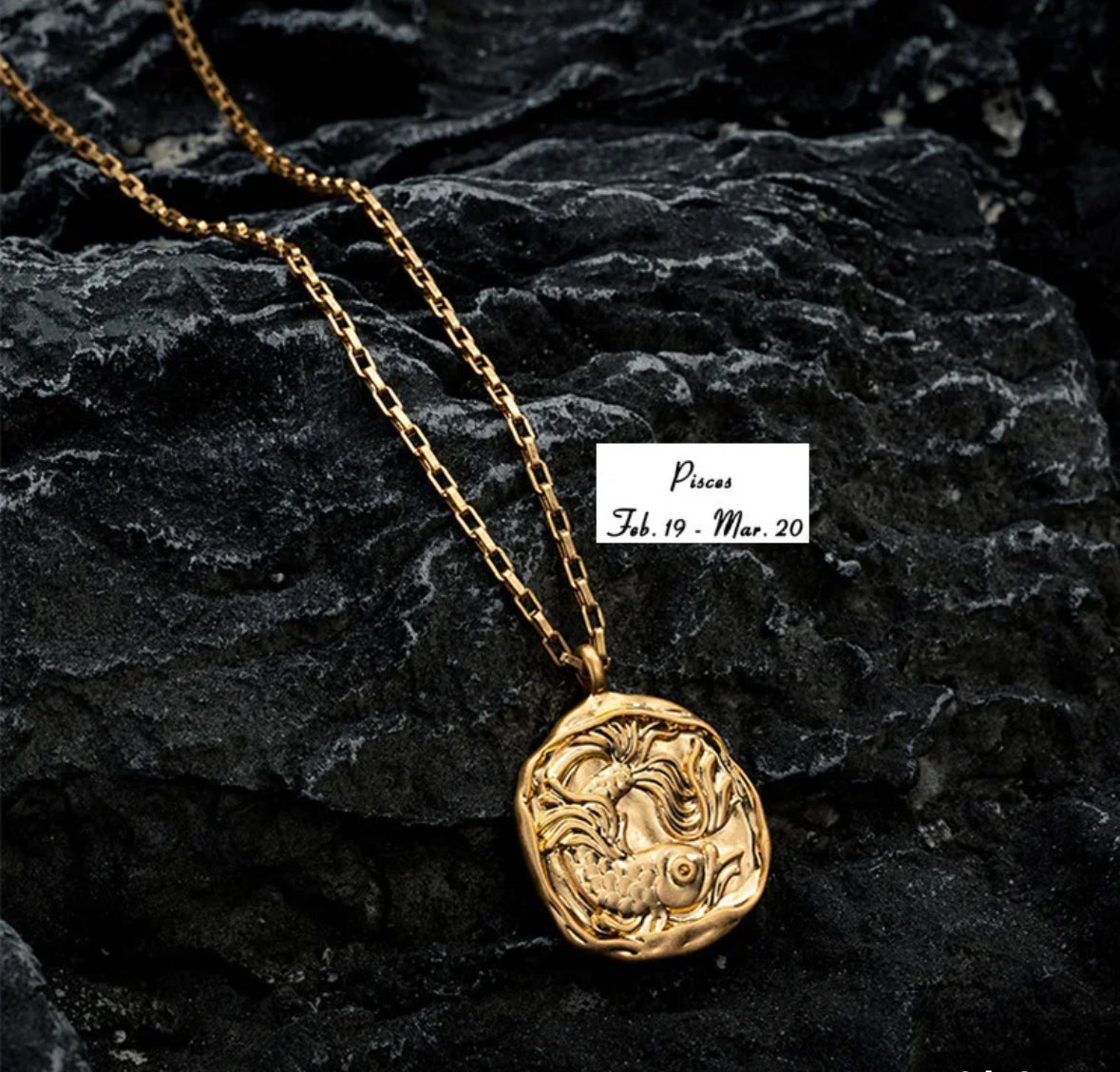 Gold Coin Zodiac Necklace