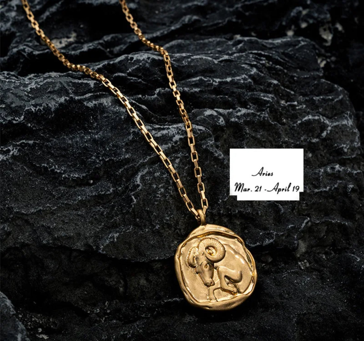 Gold Coin Zodiac Necklace