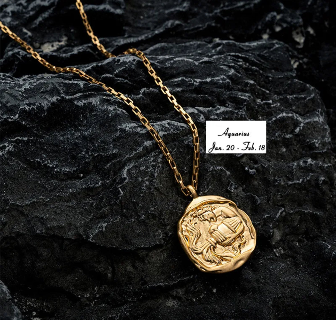 Gold Coin Zodiac Necklace