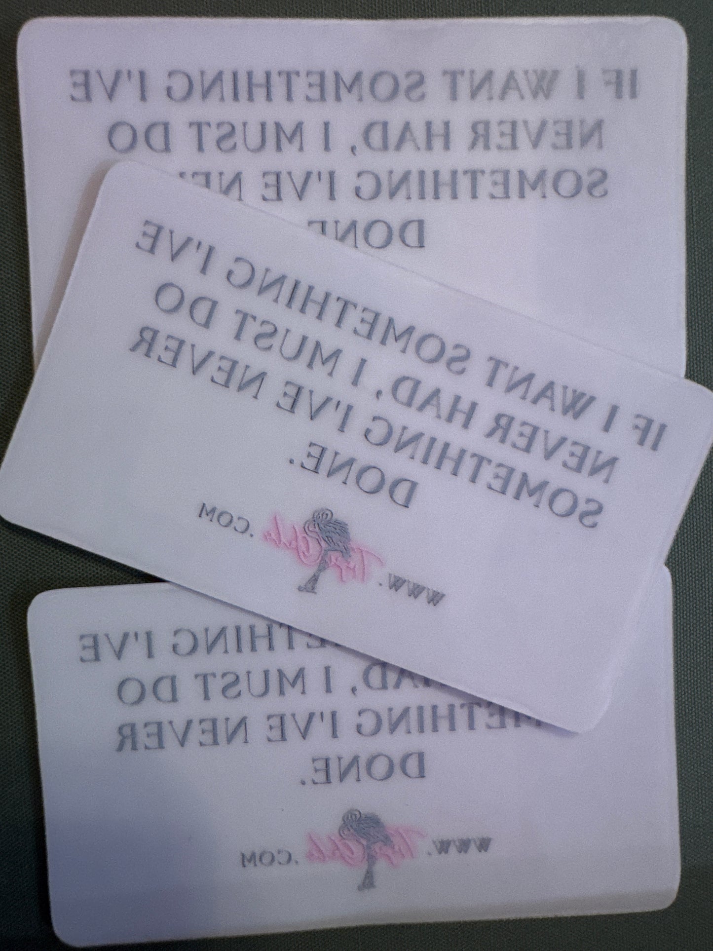 If I want, I must do