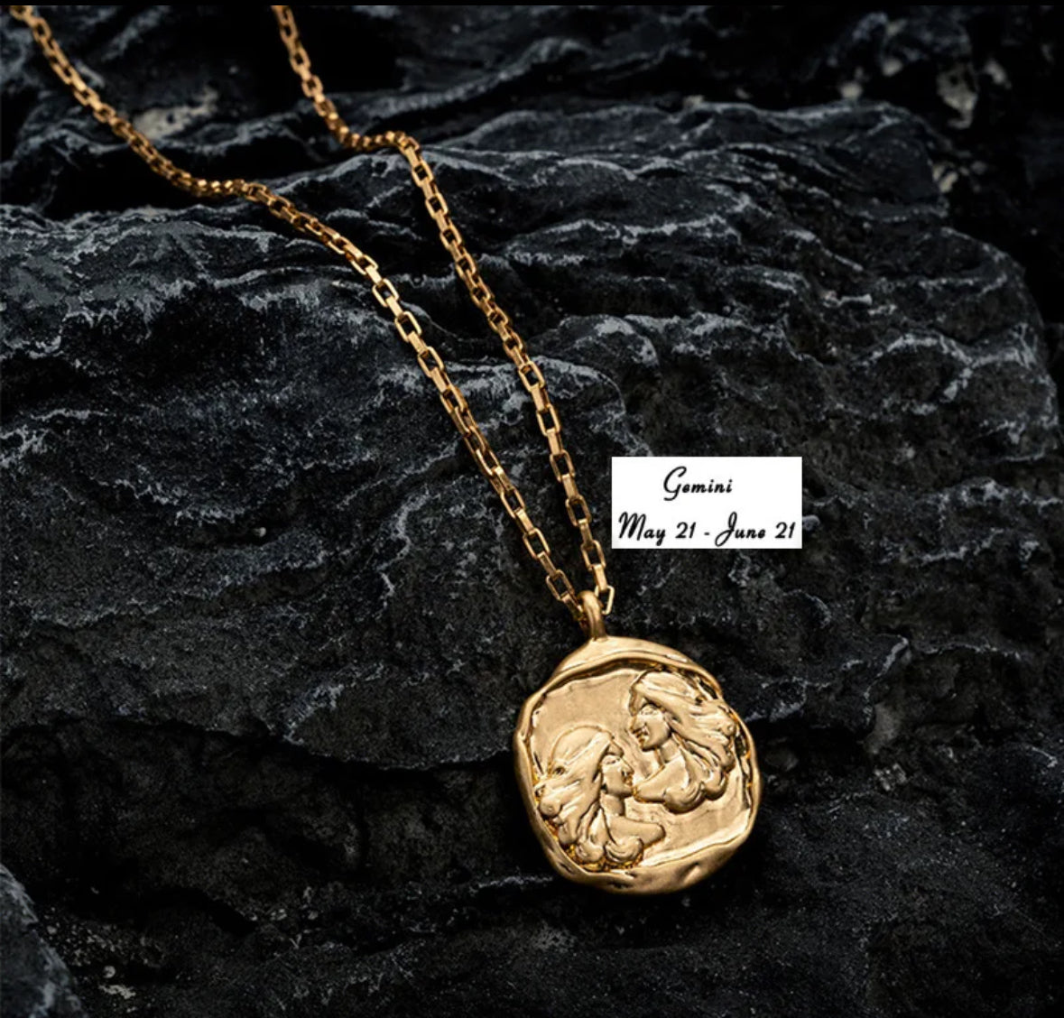 Gold Coin Zodiac Necklace