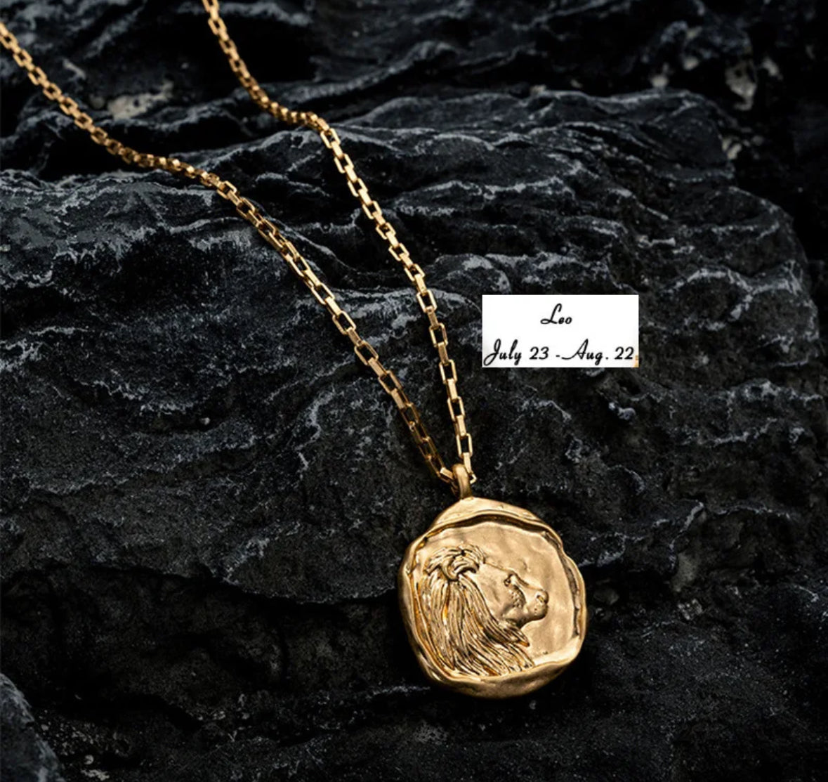 Gold Coin Zodiac Necklace