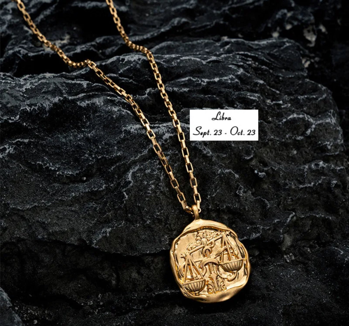 Gold Coin Zodiac Necklace