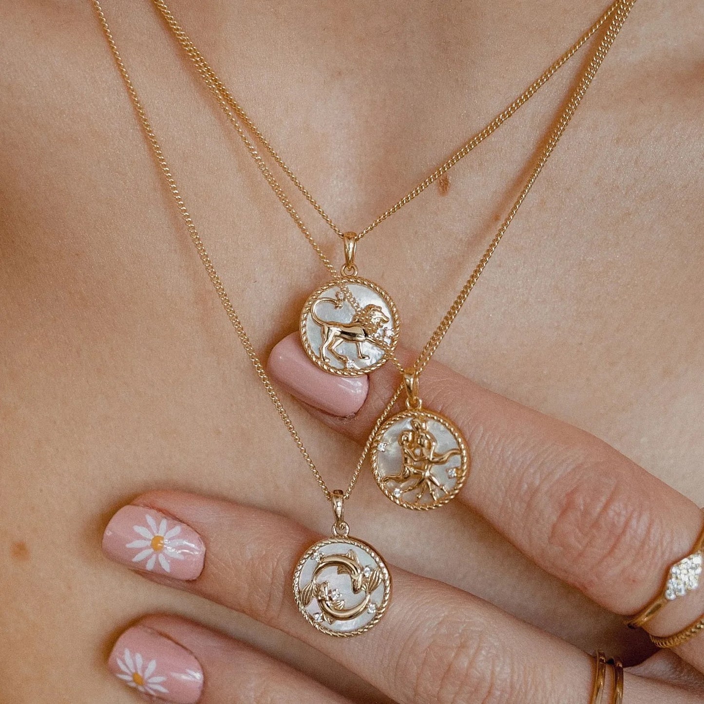 Snow Zodiac Necklaces