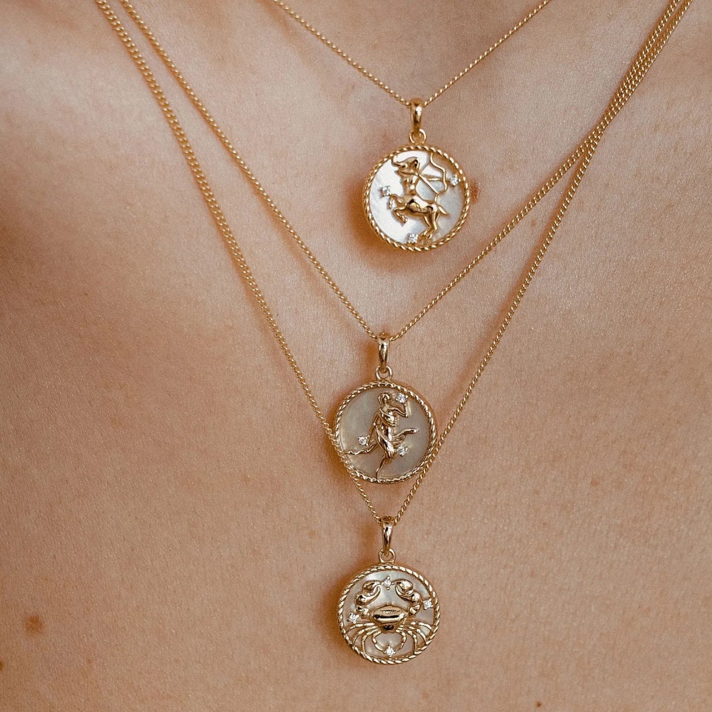 Snow Zodiac Necklaces