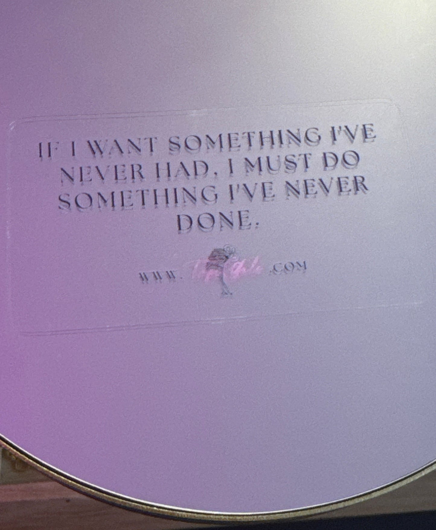 If I want, I must do