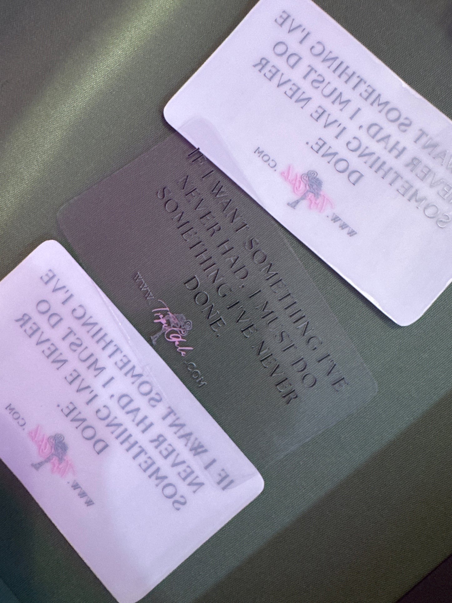 If I want, I must do